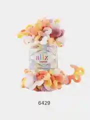 Коралловый меланж пряжа Alize Puffy Color 100% Микрополиэстер 100г  9м