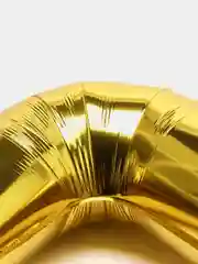 Золотой воздушный шар "Цифра 7" 100 см, золотой