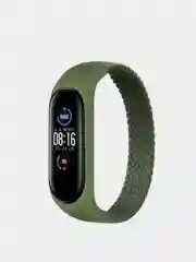 Хаки ремешок матерчатый, для Xiaomi Mi Band 3, 4, 5, 6, 7