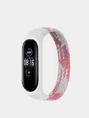 Сиреневый ремешок матерчатый, для Xiaomi Mi Band 3, 4, 5, 6, 7
