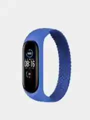 Синий ремешок матерчатый, для Xiaomi Mi Band 3, 4, 5, 6, 7