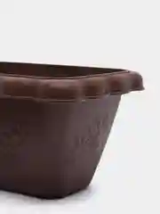 Коричневый ящик балконный, с поддоном