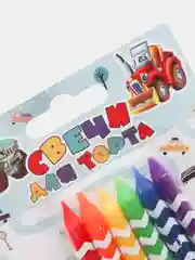 Свечи для торта "Зигзаг"(6 шт./уп.), 8 см с держателями