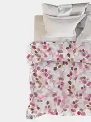 Пастельно-коралловый пододеяльник "Эвкалипт и Цветы сакуры", 1,5-спальный, бязь