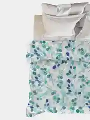 Синий пододеяльник "Эвкалипт и Цветы сакуры", 1,5-спальный, бязь