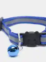 Синий ошейник для кошек и собак с колокольчиком