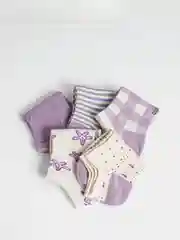 Лавандовый носки унисекс, хлопковые, 5 пар
