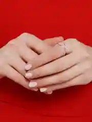 Белый женские кольца с листьями, луной, треугольниками