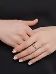 Угольный женские кольца с листьями, луной, треугольниками
