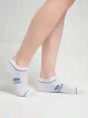 Белый носки женские короткие, со звёздами