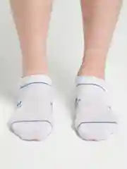Белый носки женские короткие, со звёздами