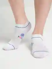 Белый носки женские короткие, со звёздами
