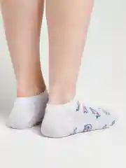 Белый носки женские короткие со смайлами