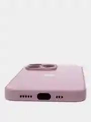Сиреневый чехол силиконовый со стеклянной панелью для iPhone 13 Pro