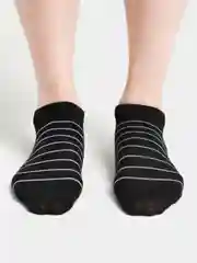 Черный носки женские короткие, со звёздами