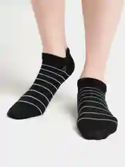 Черный носки женские короткие, со звёздами