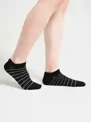 Черный носки женские короткие, со звёздами