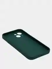 Тёмно-зелёный чехол силиконовый для iPhone 7, 8 SE 2020, 11, 12, 13, Pro, Max, mini, защита камеры