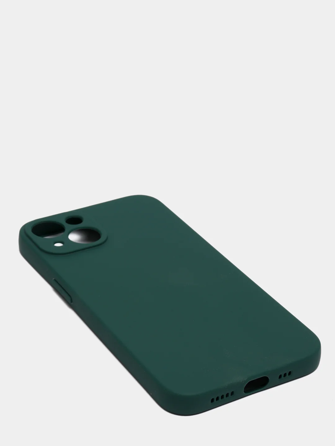 Тёмно-зелёный чехол силиконовый для iPhone 7, 8 SE 2020, 11, 12, 13, Pro, Max, mini, защита камеры