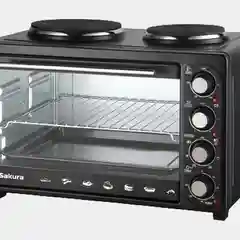 Черный духовка электрическая Sakura SA-7025HBK 3200Вт 30л 2конф/чуг черн