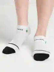 Белый носки женские короткие, сеточка, цветные