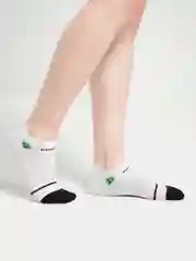 Белый носки женские короткие, сеточка, цветные