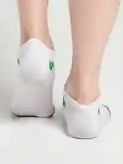 Белый носки женские короткие, сеточка, цветные