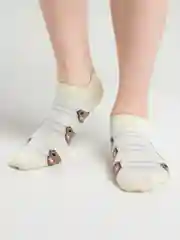Желтый носки женские с мишками, короткие