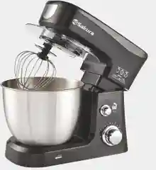 Черный миксер Sakura SA-6327BK планетарный, с чашей 3.5л, 1000Вт