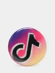 Золотой попсокет TikTok для смартфона (Tik tok, тик ток, тикток)