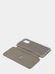 Серебряный чехол книжка на Samsung Galaxy A51, Самсунг Галакси А51