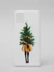 Белый чехол для Samsung Galaxy A51, Самсунг Галакси А51 с рисунком "Новый Год", 5 видов