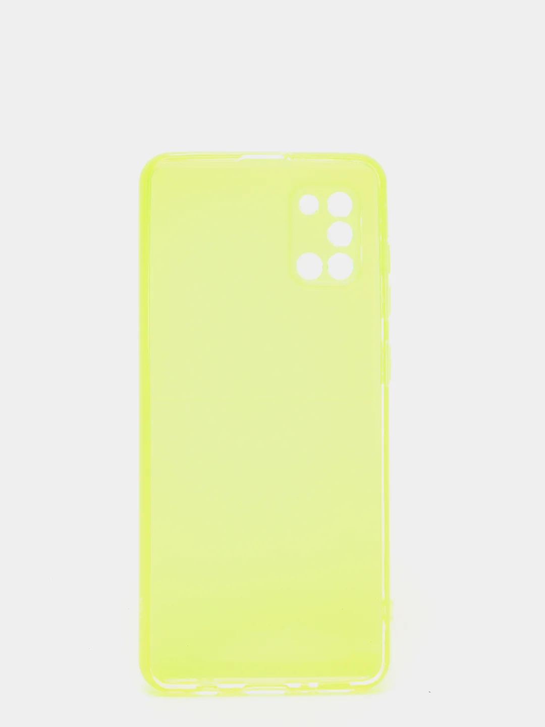 Желтый чехол Samsung Galaxy A31, Самсунг Галакси А31 прозрачный плотный неоновый с оттенком