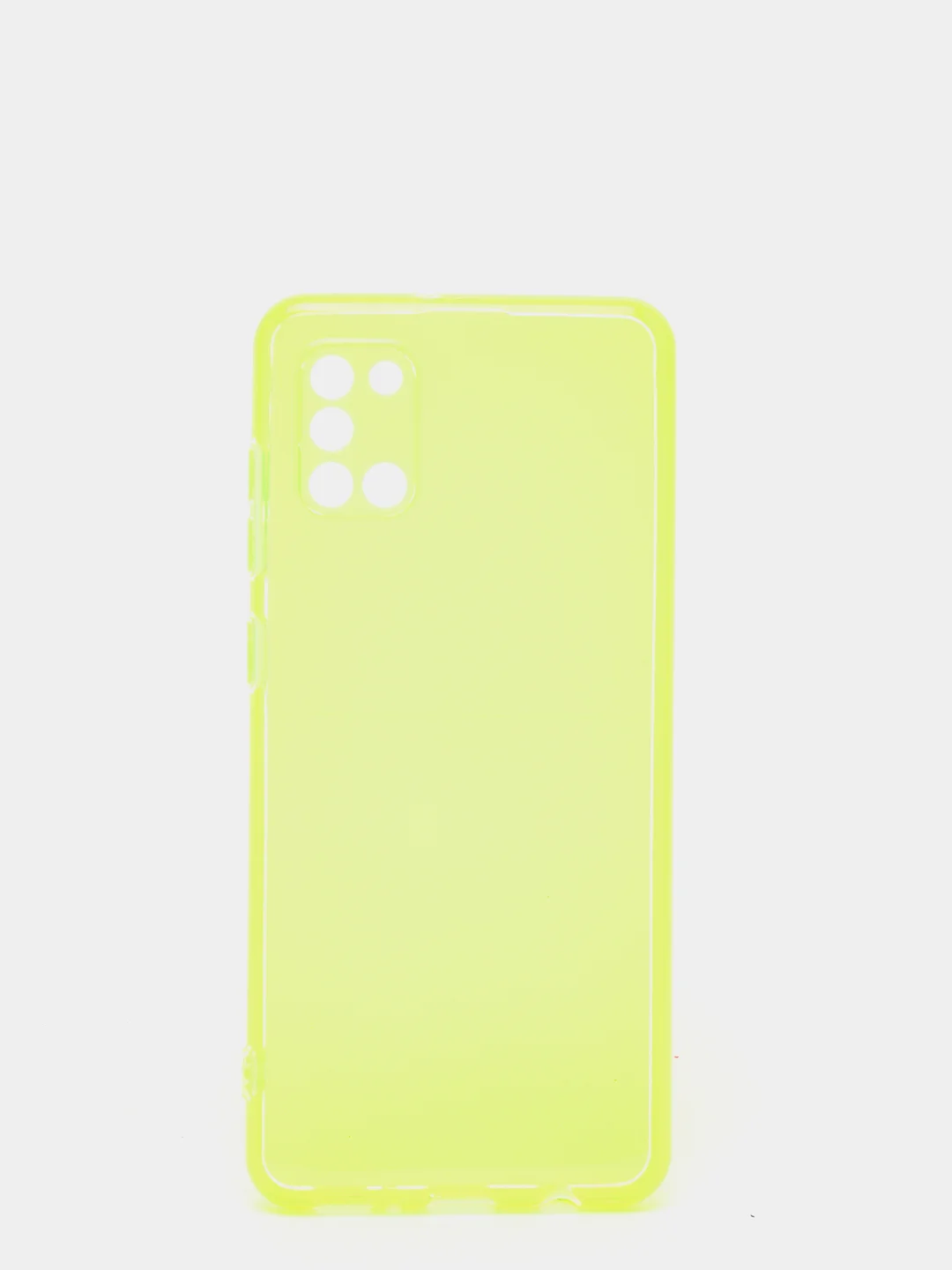 Желтый чехол Samsung Galaxy A31, Самсунг Галакси А31 прозрачный плотный неоновый с оттенком