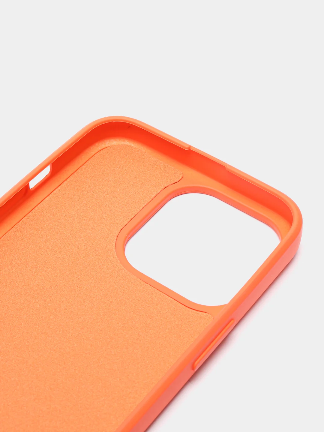 Оранжевый чехол для iPhone 13, 13 Pro, 13 Pro Max силиконовый с микрофиброй