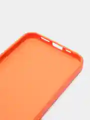 Оранжевый чехол для iPhone 13, 13 Pro, 13 Pro Max силиконовый с микрофиброй