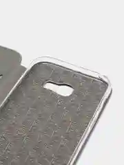 Серебряный чехол-книжка на Samsung Galaxy A5 2017 (A520), Самсунг Галакси А5 2017 (А520)