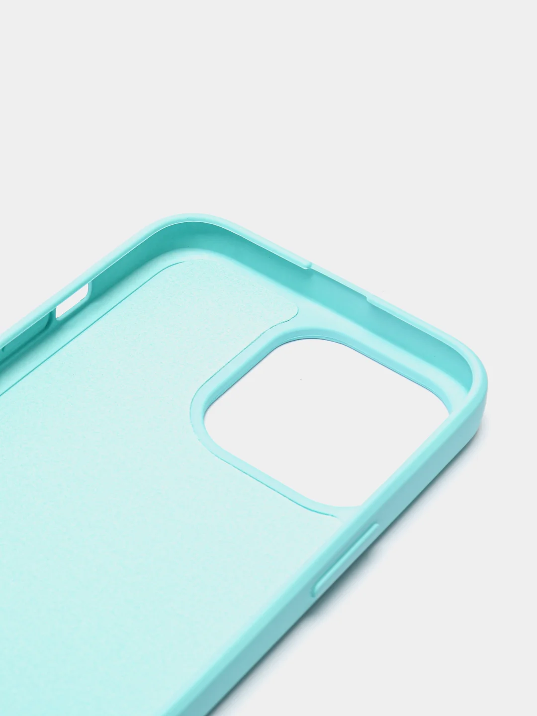 Бирюзовый чехол для iPhone 13, 13 Pro, 13 Pro Max силиконовый с микрофиброй