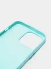 Бирюзовый чехол для iPhone 13, 13 Pro, 13 Pro Max силиконовый с микрофиброй
