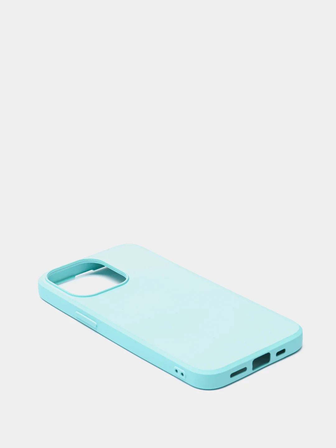 Бирюзовый чехол для iPhone 13, 13 Pro, 13 Pro Max силиконовый с микрофиброй