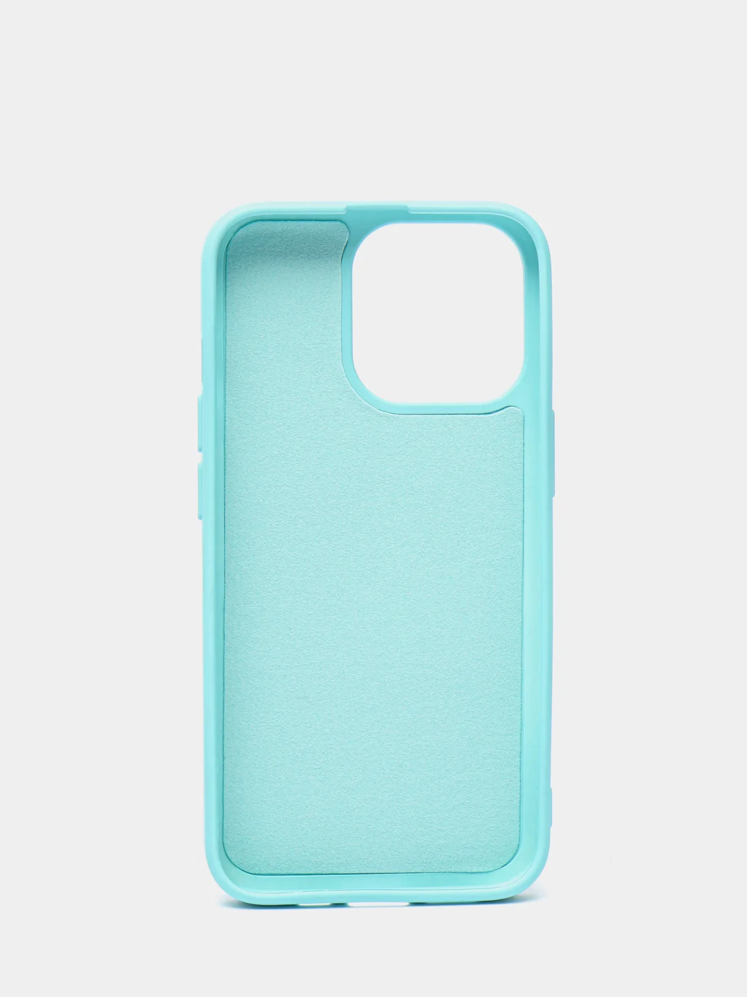 Бирюзовый чехол для iPhone 13, 13 Pro, 13 Pro Max силиконовый с микрофиброй