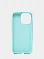 Бирюзовый чехол для iPhone 13, 13 Pro, 13 Pro Max силиконовый с микрофиброй
