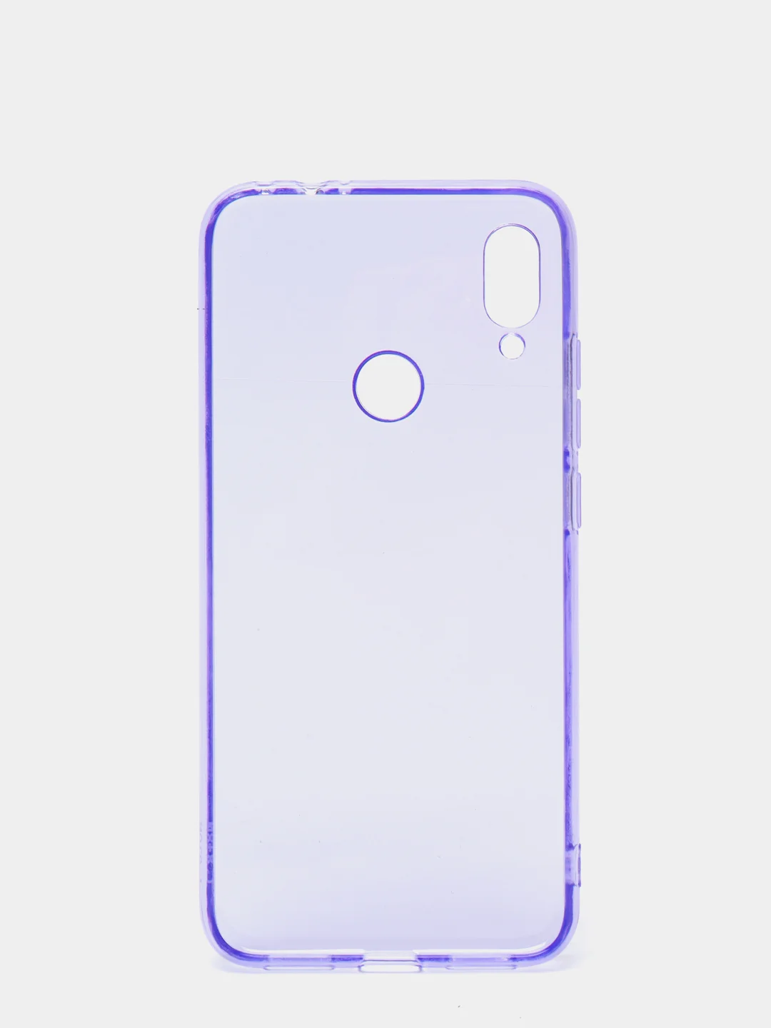 Лавандовый чехол прозрачный для Xiaomi Redmi Note 7 / Note 7 Pro плотный неоновый с оттенком