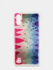 Терракотовый чехол Samsung Galaxy A01, M01 (Самсунг Галакси А01, М01) переливающийся жидкий с блестками