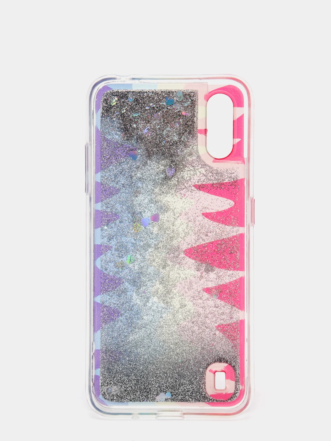 Терракотовый чехол Samsung Galaxy A01, M01 (Самсунг Галакси А01, М01) переливающийся жидкий с блестками