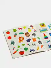 Аметистовый книга с наклейками "Развитие речи, логики, внимания, цвета и формы, счет, буквы"