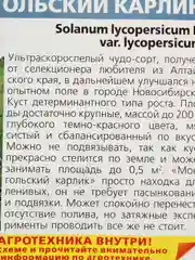 Томат Монгольский карлик(семена)