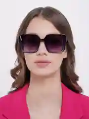 Черный очки солнцезащитные женские, квадратные с блестками, 2 цвета