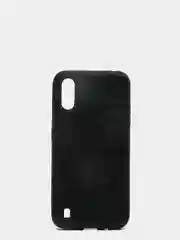 Черный чехол Samsung Galaxy A01 / M01 (Самсунг Галакси А01 / М01) черный силиконовый под кожу