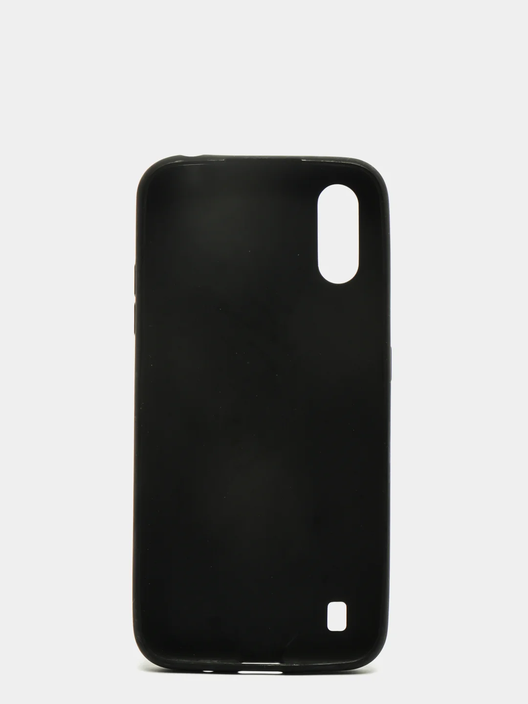 Черный чехол Samsung Galaxy A01 / M01 (Самсунг Галакси А01 / М01) черный силиконовый под кожу